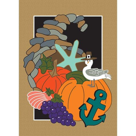 MAGNOLIA GARDEN FLAGS 13 x 18 in Costal Thanks Giving Polyester Garden Flag 1674